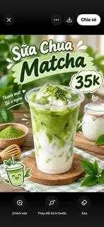 Hình ảnh Sữa chua Matcha