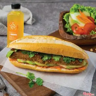 Hình ảnh Combo Bánh mì Bò nướng sốt tiêu đen và Đồ uống