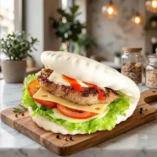 Hình ảnh Bánh bao kẹp nướng - nhân heo
