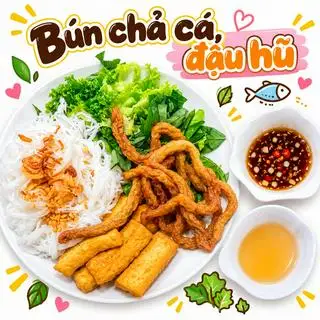 Hình ảnh Bún chả cá, đậu hủ