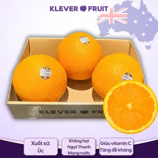 Hình ảnh Cam Navel Úc - Khay 03 quả ~ 1.2 KG - Australian Orange - Klever Fruit