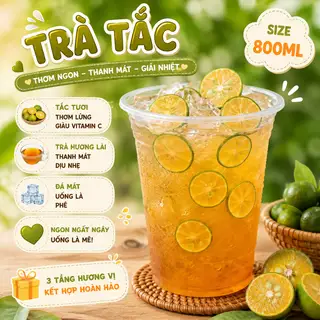 Trà tắc hương lài ly khổng lồ 800 ml - 17.000 ₫ tại Nhà Màu Hồng - Nước Mía, Trà Tắc & Soda Bào - Đường Số 8