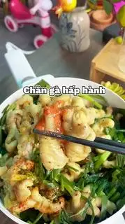 Hình ảnh Chân Gà Hấp Hành 8 Chân Rút Xương