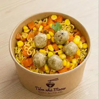 Hình ảnh mỳ trộn bò viên 