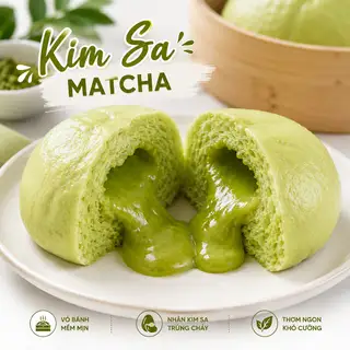 Hình ảnh Bánh bao Kim sa Matcha