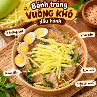 Hình ảnh Bánh tráng trộn dầu hành