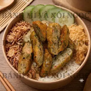 Hình ảnh Xôi chả cá nóng