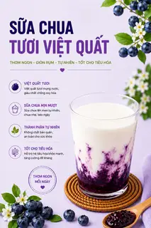 Hình ảnh Sữa chua việt quất