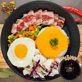 Hình ảnh Cơm Xèo BÒ + TRỨNG + PHÔ MAI + Sốt (Tự chọn)