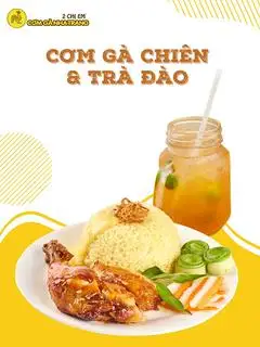 Cơm gà chiên - trà đào tắc - 65.000 ₫ tại 2 Chị Em - Cơm Gà Nha Trang - Thích Minh Nguyệt