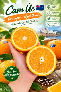 Hình ảnh Cam Úc ruột vàng ngọt thơm mọng nước - 1kg
