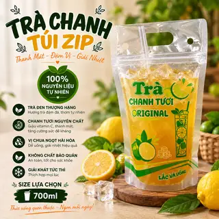 Hình ảnh TRÀ CHANH - TÚI ZIP 700ML