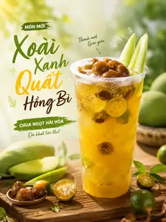 Hình ảnh Trà Xoài Xanh Quất Hồng Bì - Món Mới HOT TREND cốc 700Ml