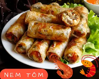 Nem ( chả giò ) rán giòn - 12.500 ₫ tại Bún Chả Quạt Mo - Xóm Đất