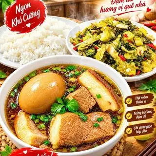 Hình ảnh thịt heo kho riệu nước dừa trứng vịt 