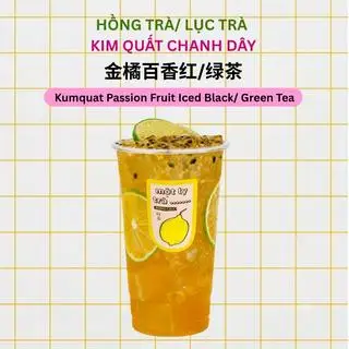 Hình ảnh Hồng Trà/ Lục Trà Chanh Dây 金橘百香红/绿茶Kumquat Passion Fruit Iced Black/ Green Tea