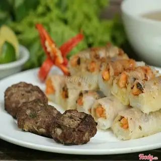 Hình ảnh Bánh cuốn nhân tôm chả viên