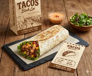 Tacos heo - Pork tacos - 60.000 ₫ tại Tacos Bình Lợi - Bình Lợi