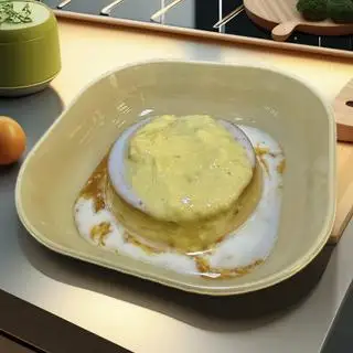Hình ảnh Bánh flan sốt sầu riêng