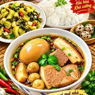 Hình ảnh thịt heo kho riệu nước dừa trứng vịt 