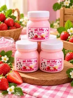 Hình ảnh Sữa chua phomai vị Dâu sét 5 hũ