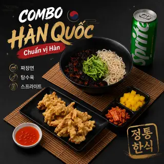 COMBO HÀN QUỐC: Mì Tương Đen + Heo Chiên Sốt Chua Ngọt+Sprite - 159.000 ₫ tại Tiệm Mì Tương Đen Chaewon - Nguyễn Thiện Thuật