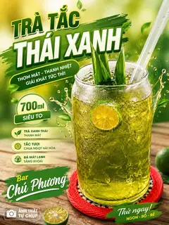 Hình ảnh Trà tắc(quất) Thái Xanh - 700ml