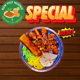 [NEW] Bún Thịt Nướng Đặc Biệt  - 68.000 ₫ tại Bún Thịt Nướng & Trà Trái Cây Healthy - Đường Số 5