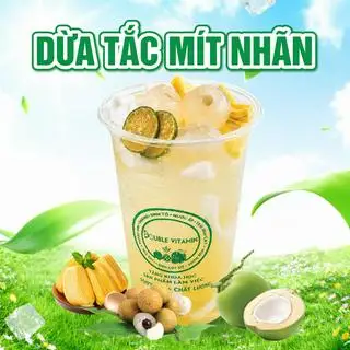 Nước dừa + tắc + mít nhãn - 45.000 ₫ tại  Double Vitamin 1 - Nước Dừa Mix, Nước Mía Mix & Rau Má Mix - Thống Nhất