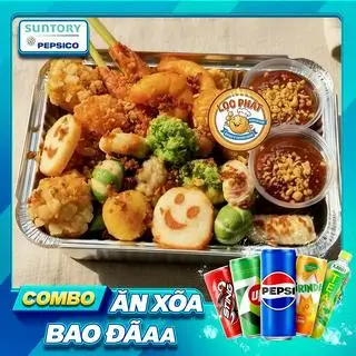 Combo Cá Viên Chiên Sốt Bơ Cay Phần Lớn + 1 Chai Nước Tự Chọn  - 210.000 ₫ tại Lộc Phát - Ăn Vặt Cá Viên Chiên & Lộc Phát - Đoàn Văn Bơ 