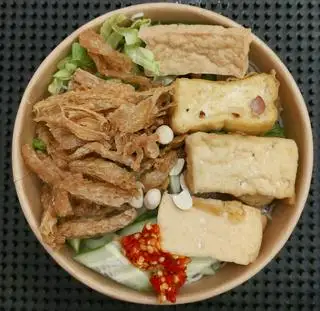 Hình ảnh Bún Nước Tương Chay, Đậu Hũ Chiên, Sườn Chay