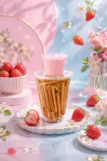 Bánh que Kem Dâu - 28.000 ₫ tại Trà Sữa & Topping - BOMBA - Đặng Thuỳ Trâm