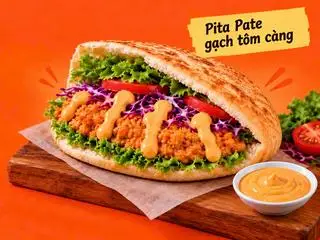 Hình ảnh Bánh mì Pita pate gạch tôm càng