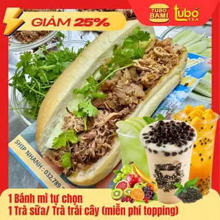 Hình ảnh COMBO Bánh Mì Tự Chọn + Trà sữa/Trái cây