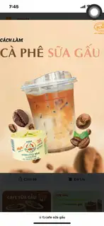 Hình ảnh cafe sữa gấu ly 700ml