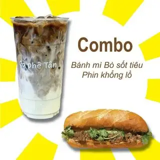 Combo Bánh Mì Bò Sốt Tiêu + Phin Sữa Tươi Khổng Lồ - 103.000 ₫ tại Tân Cà Phê - Cà Phê, Trà Sữa & Bánh Mì - Cách Mạng Tháng 8