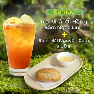 COMBO TRÀ NHÀI ỔI HỒNG + BÁNH MÌ - 60.000 ₫ tại Cà Phê Sâm Ngọc Linh - Panax Tea & Coffee - Nguyễn Hồng Đào
