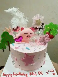 Hình ảnh bánh sinh nhật lợn ngủ