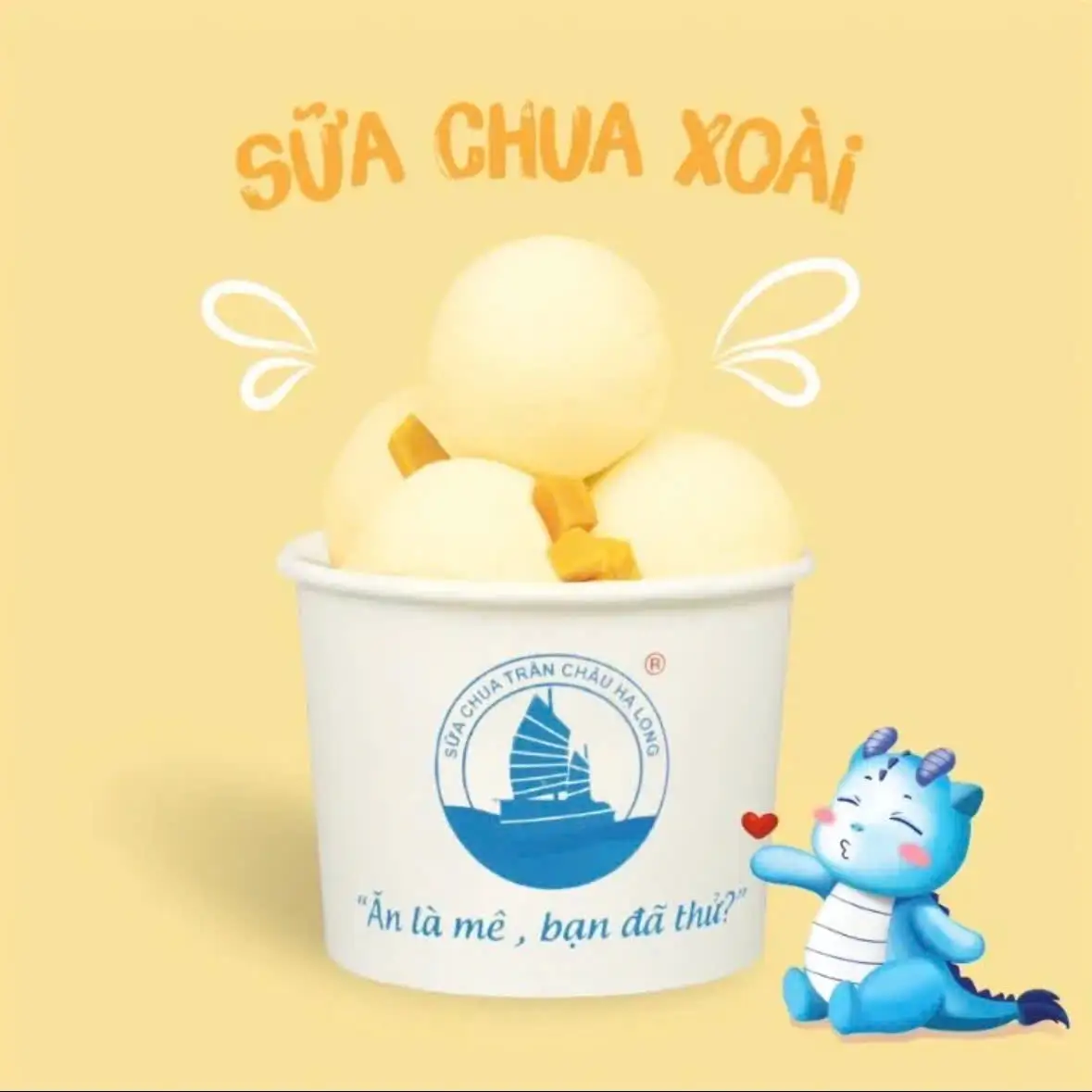 Sữa chua xoài - 40.000 ₫ tại Sữa Chua Trân Châu Hạ Long - Phạm Văn Chí