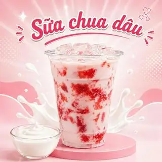 Sữa chua dâu - Ly 700ml - 37.800 ₫ tại Nắng Hồng - Matcha, Sữa Chua & Cà Phê - Minh Phụng 
