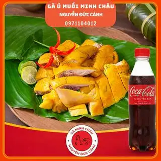 Hình ảnh gà u muối 1 con + tặng cocacola 