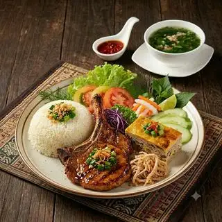 Cơm sườn chả - 99.000 ₫ tại Ben.la - Mâm Cơm Nhà Quận 1 - Phan Văn Đạt
