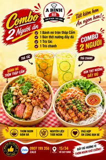 combo (2 người) - 150.000 ₫ tại Bún Thịt Nướng A.Bình 88 - Võ Duy Ninh