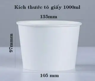 Tô Giấy kèm đũa muỗng - 3.000 ₫ tại Bánh Canh Cá Lóc Thảo Uyên - Chung Cư 319 Lý Thường Kiệt