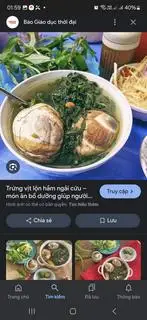 Hình ảnh trứng lộn hầm thuốc bắc ngải cứu mỳ tôm
