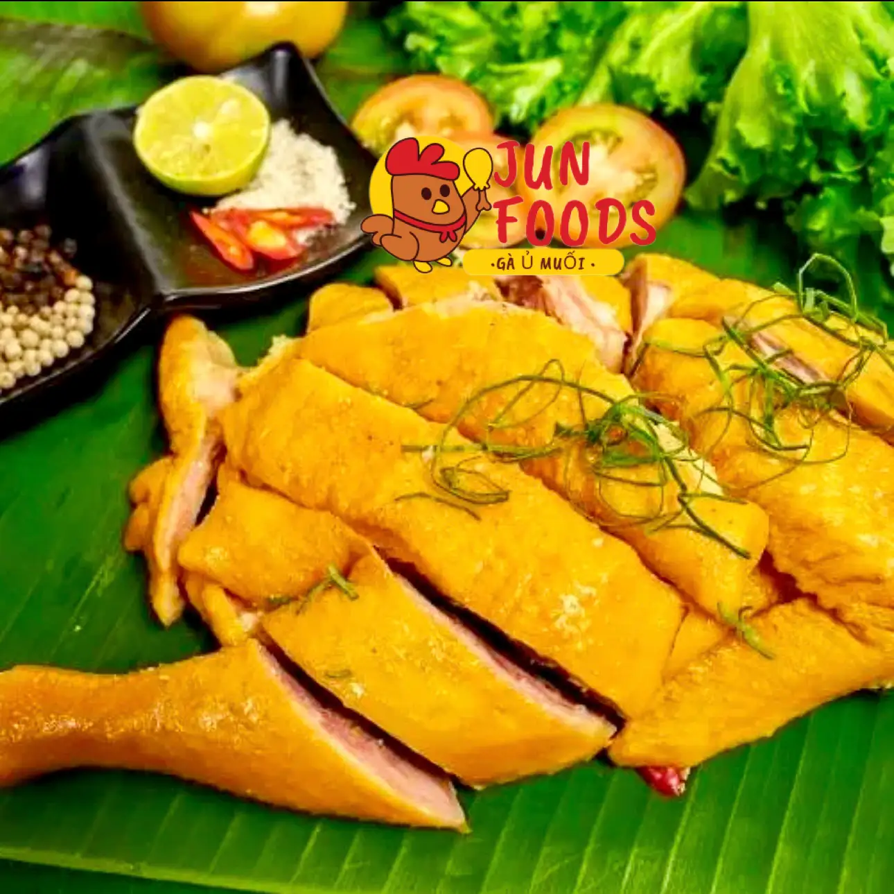 Gà Ủ Muối Hoa Tiêu - Nửa Con - 138.000 ₫ tại Jun Foods - Gà Ủ Muối Hoa Tiêu, Chân Gà & Ăn Vặt - Chu Văn An