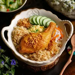 Hình ảnh Xôi đùi gà chiên mắm