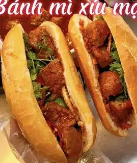 Hình ảnh bánh mì bì xíu mại 