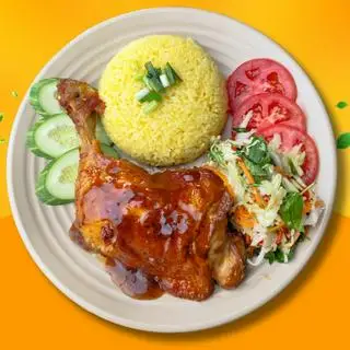 Hình ảnh Cơm gà sốt me cay