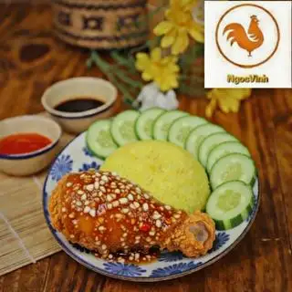Cơm Gà Rán Sốt Mắm Tỏi - 58.000 ₫ tại Ngọc Vinh - Gà Rán & Cơm Gà Xối Mỡ - Đường Số 30
